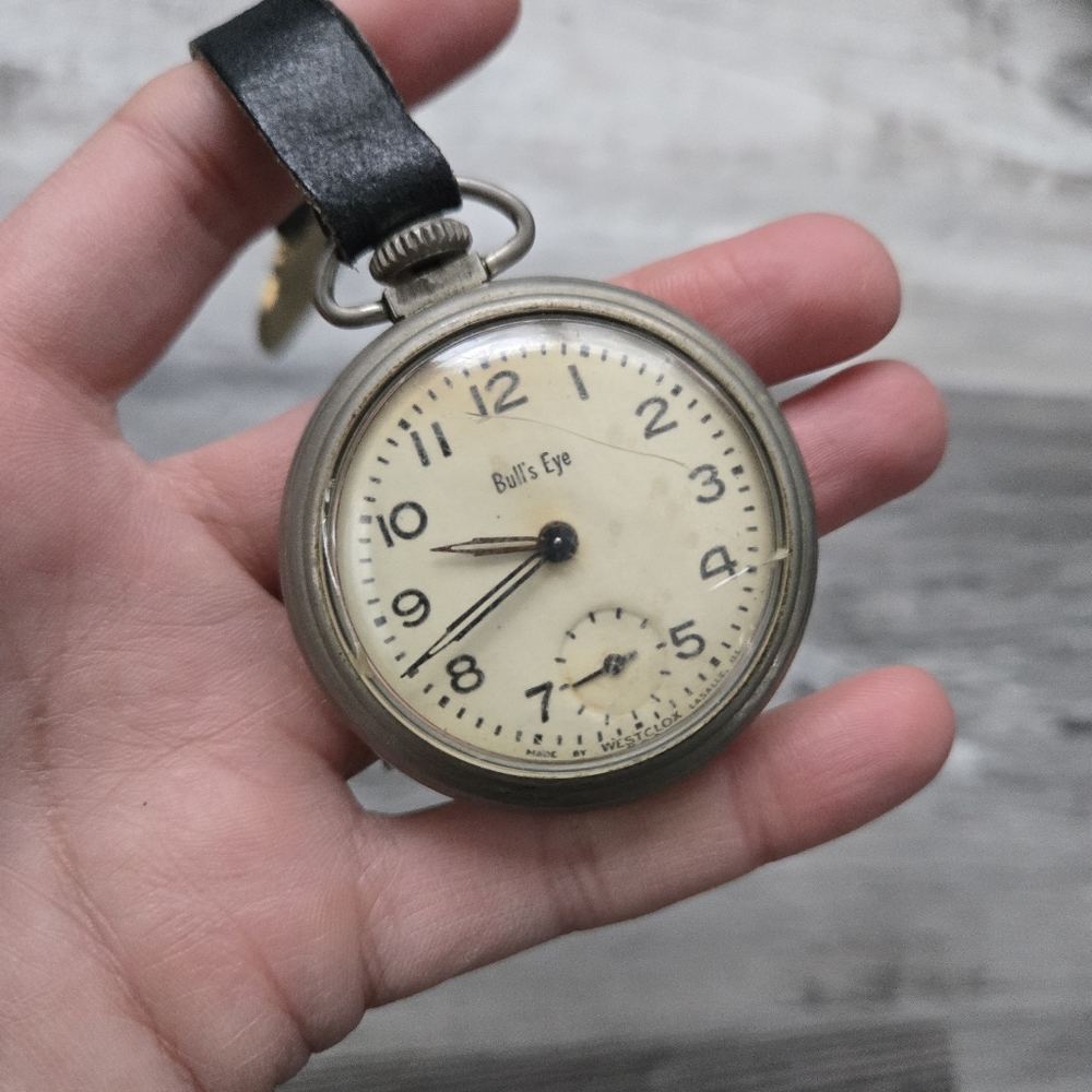 Vintage Pocket Watch Bulls Eye